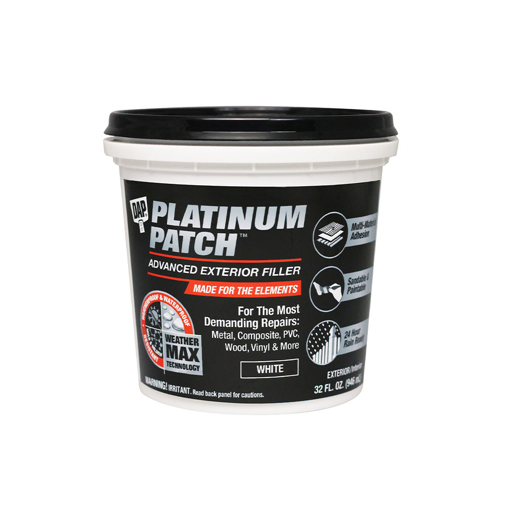 DAP Platinum Patch™ Advanced Exterior Filler White Street Paint